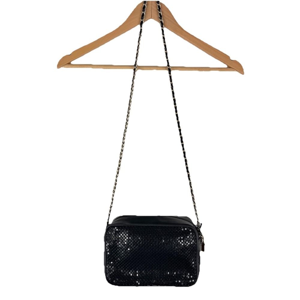 Vintage Whiting & Davis Navy Mesh Shoulder Bag & Crossbody Fancy Evening Purse